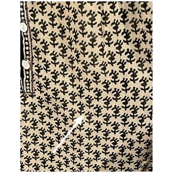 FREE PEOPLE Bohemian Sheer Beaded Long Sleeve Blouse - Picture 11 of 13